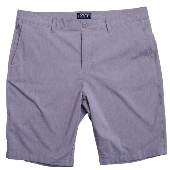 RYE by Hawker Rye Mens 38 Shorts Gray Flat Front‎ Golf Hybrid Stretch 11" - Picture 1 of 13